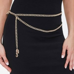 Dragon pendant chain waist belt